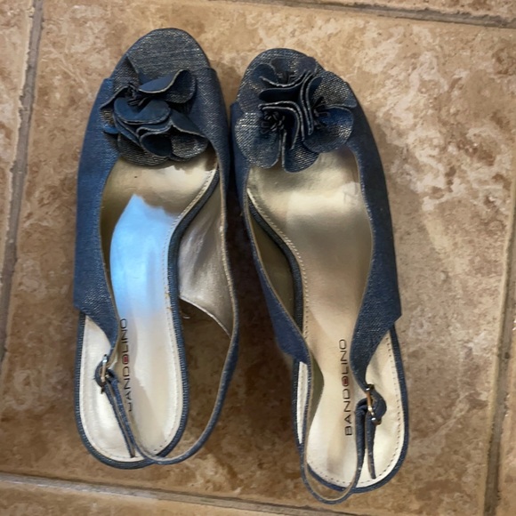 Bandolino Shoes - BN Bandolino Denim irredescent Wedges
